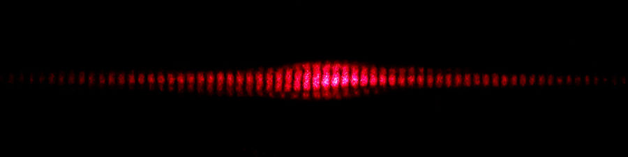interference pattern produced by laser light